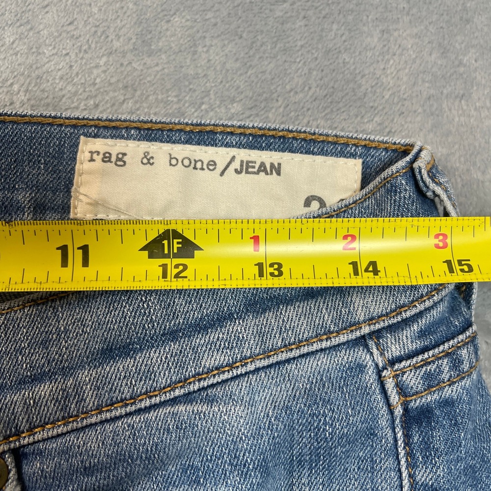 Rag Bone Jeans Womens Size 24 Tomboy Medium Wash Distressed Cropped - Picture 3 of 6